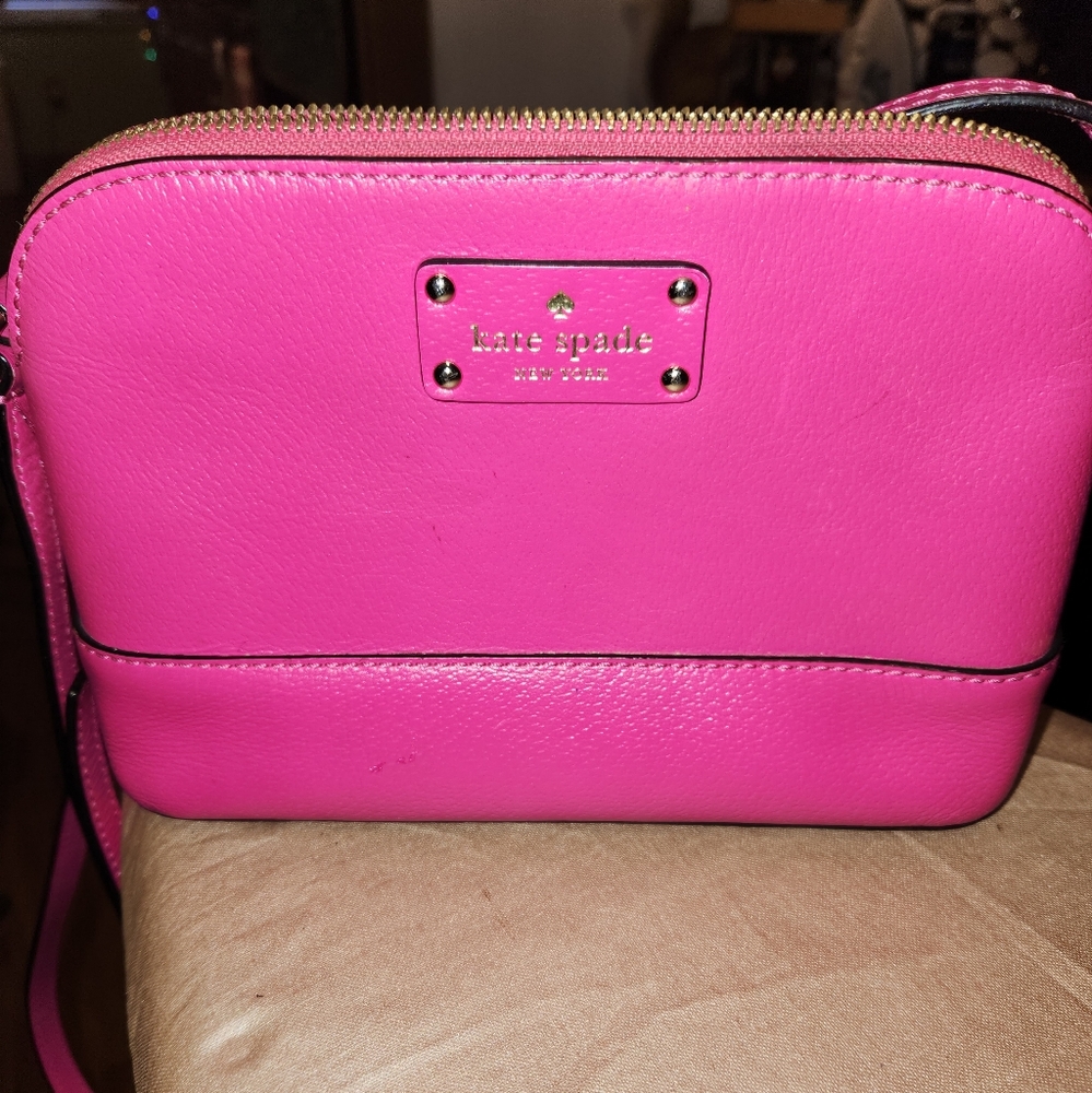 Kate Spade leather crossbody bag hot pink
